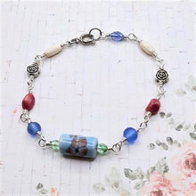 Pastel Floral Link Bracelet