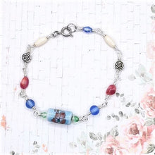 Pastel Floral Link Bracelet