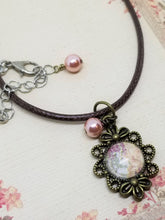 Framed Petite Flower Corded Necklace