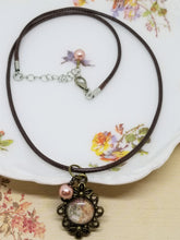 Framed Petite Flower Corded Necklace