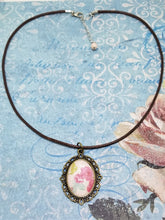 Framed Rose Corded Necklace