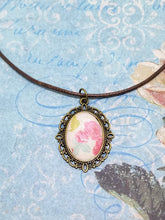 Framed Rose Corded Necklace