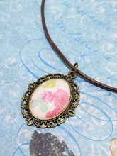 Framed Rose Corded Necklace