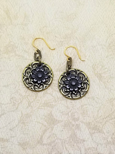 Sunflower Filigree Earrings