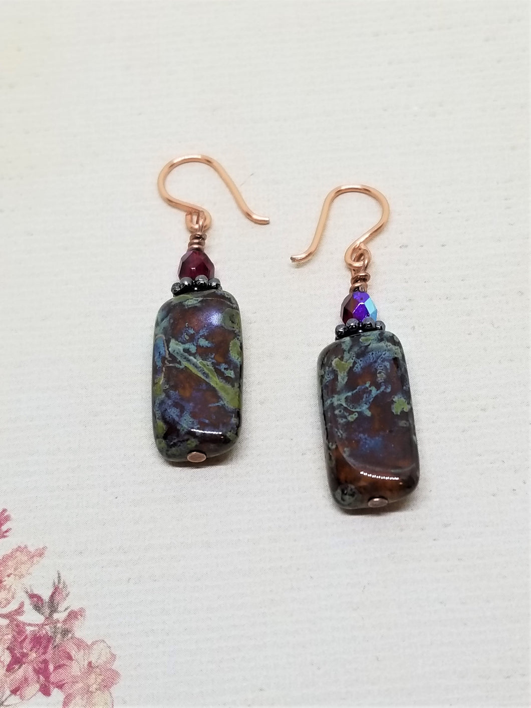 Multi Stone Drop Earrings