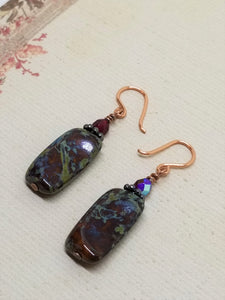 Multi Stone Drop Earrings