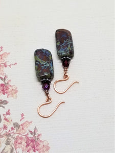 Multi Stone Drop Earrings