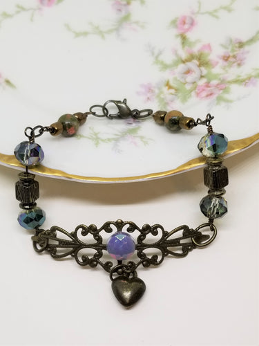 Antique Filigree Heart Bracelet