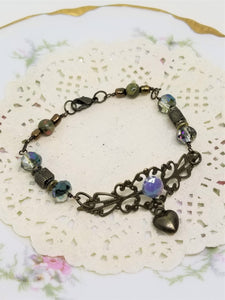 Antique Filigree Heart Bracelet