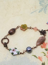 Cloisonné Flower Bracelet