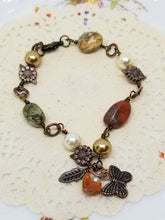 Sunflowers Butterfly and Pebble Bracelet