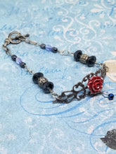 Antique Rose and Blue Sapphire Bracelet