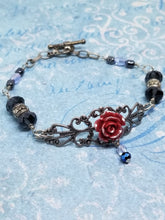 Antique Rose and Blue Sapphire Bracelet