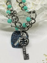 Turquoise Lock and Key Bracelet