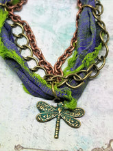 Dragon Fly Cloth and Chain Bracelet