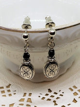 Silver Floral Coin Earrings