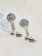 Silver Filigree Coin Earrings