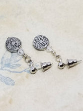 Silver Filigree Coin Earrings