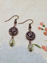 Roses and Crystal Earrings