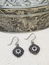 Silver Floral Drop Earrings