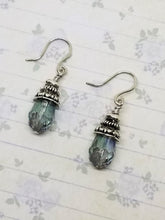 Silver Bells Teal Drop Earrings