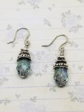 Silver Bells Teal Drop Earrings