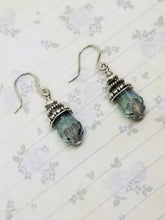 Silver Bells Teal Drop Earrings