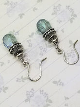 Silver Bells Teal Drop Earrings