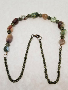 Multi Pebble Chain Necklace