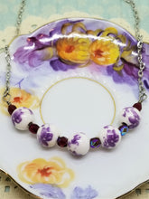 Floral Amethyst Silver Necklace