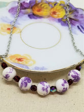 Floral Amethyst Silver Necklace