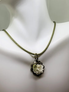 Ivory Rose Corded Necklace