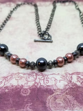 Cathedral Mauve and Gray Pearl Necklace